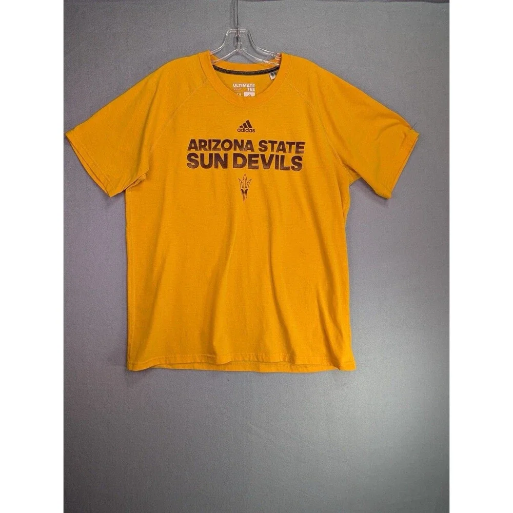 Adidas ASU Arizona State Sun Devils Gold Athletic Performance T-Shirt XL